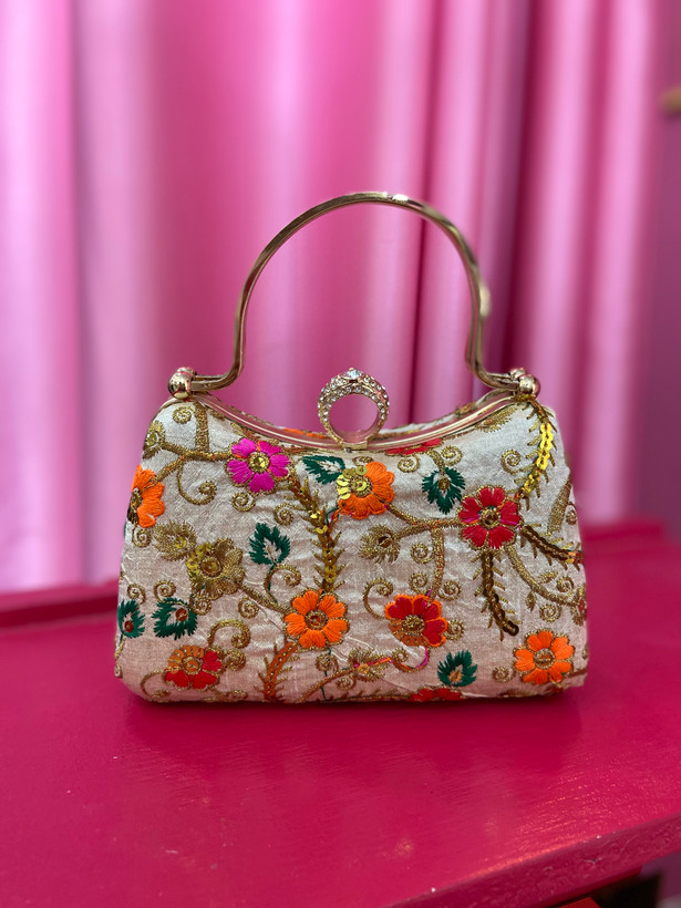 کیف دستی مجلسی زنانه دهانه فلزی