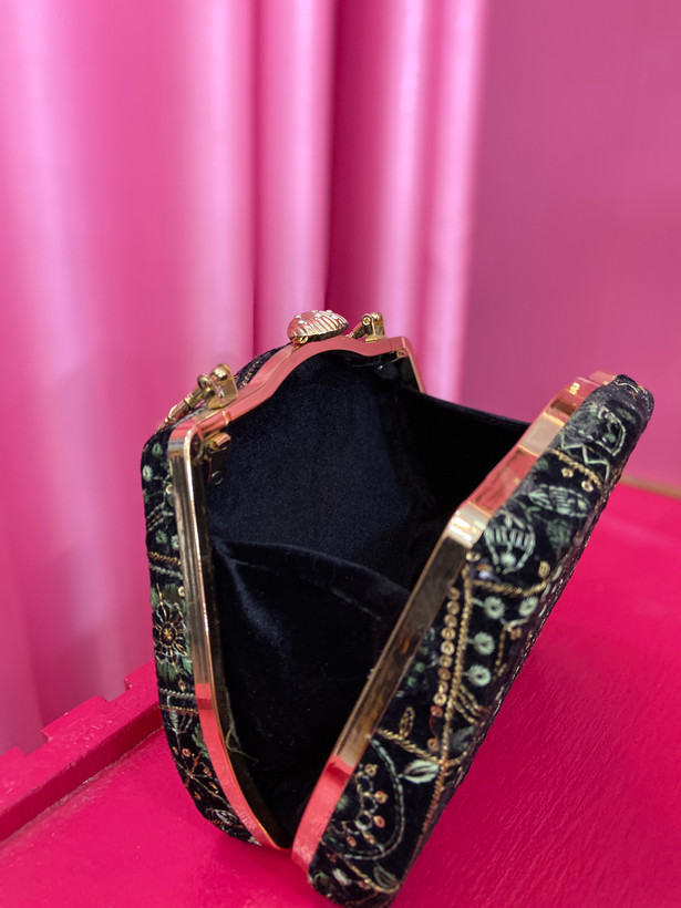 کیف دستی مجلسی زنانه مدل دهانه فلزی